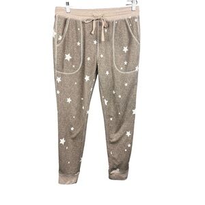 Karen Neuburger Sz Small Live Love Louge Pants Beige Starts Draw String Pockets